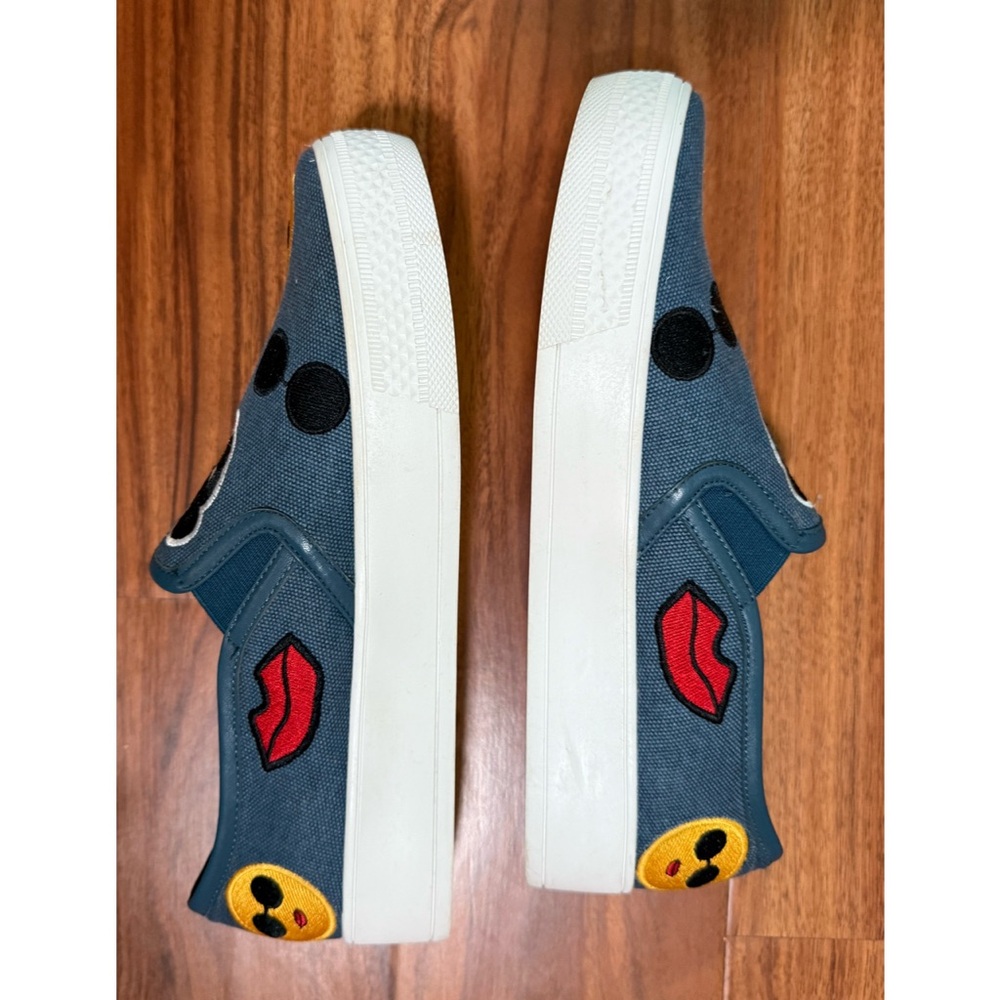 Alice + Olivia Pia Stace Face Embroidered Slip On High Platform Sneaker Shoe - Picture 7 of 12